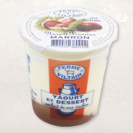 Yaourt fermier au lait entier français à la crème de marrons 180g