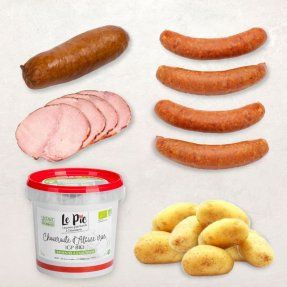 Saucisse de Toulouse de porc avec boyau naturel 1,8-2,2kg - Carré